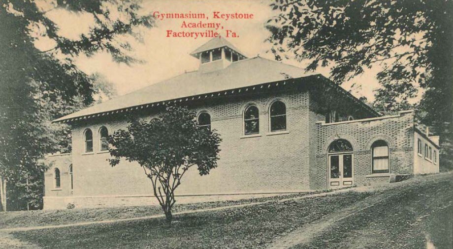 Postcard of the Keystone Academy Gymnasium from 1914